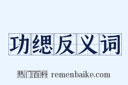 功缌反义词是什么意思的图片